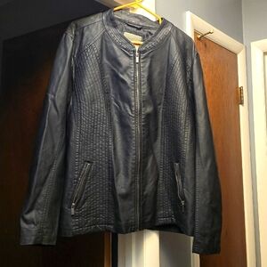 Maurices size 3 faux black leather jacket